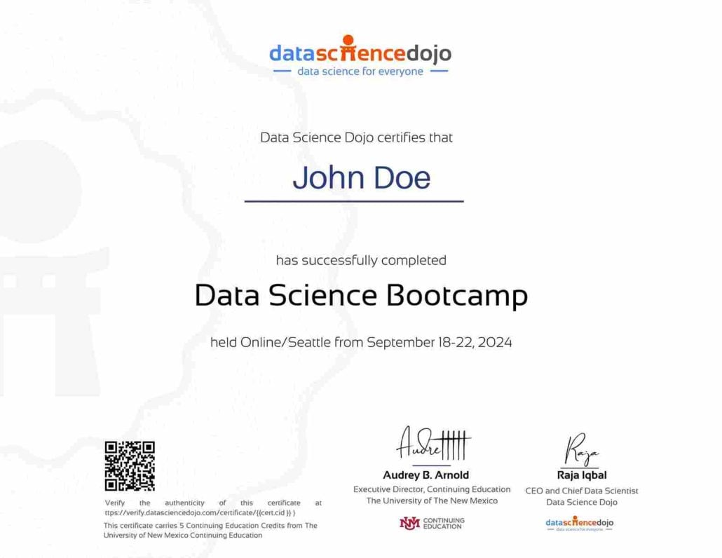 Data Science Certificate